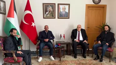 Le Trio Joubran, Ankara’da Filistin Dayanışma Konseri Öncesinde Büyükelçi Jaish’i Ziyaret Etti