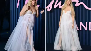 Sienna Miller, beyaz tül elbisesiyle 2025 Moda Ödülleri'nde hamileliğini açıkladı