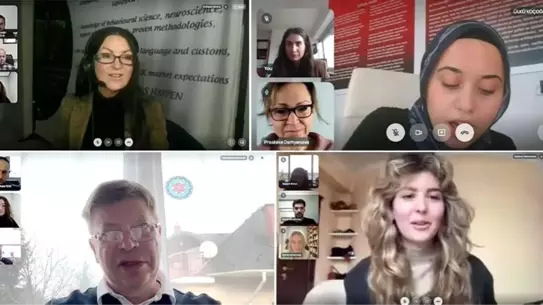 Etkinlikteki online iş görüşmesi ekran görüntüsü