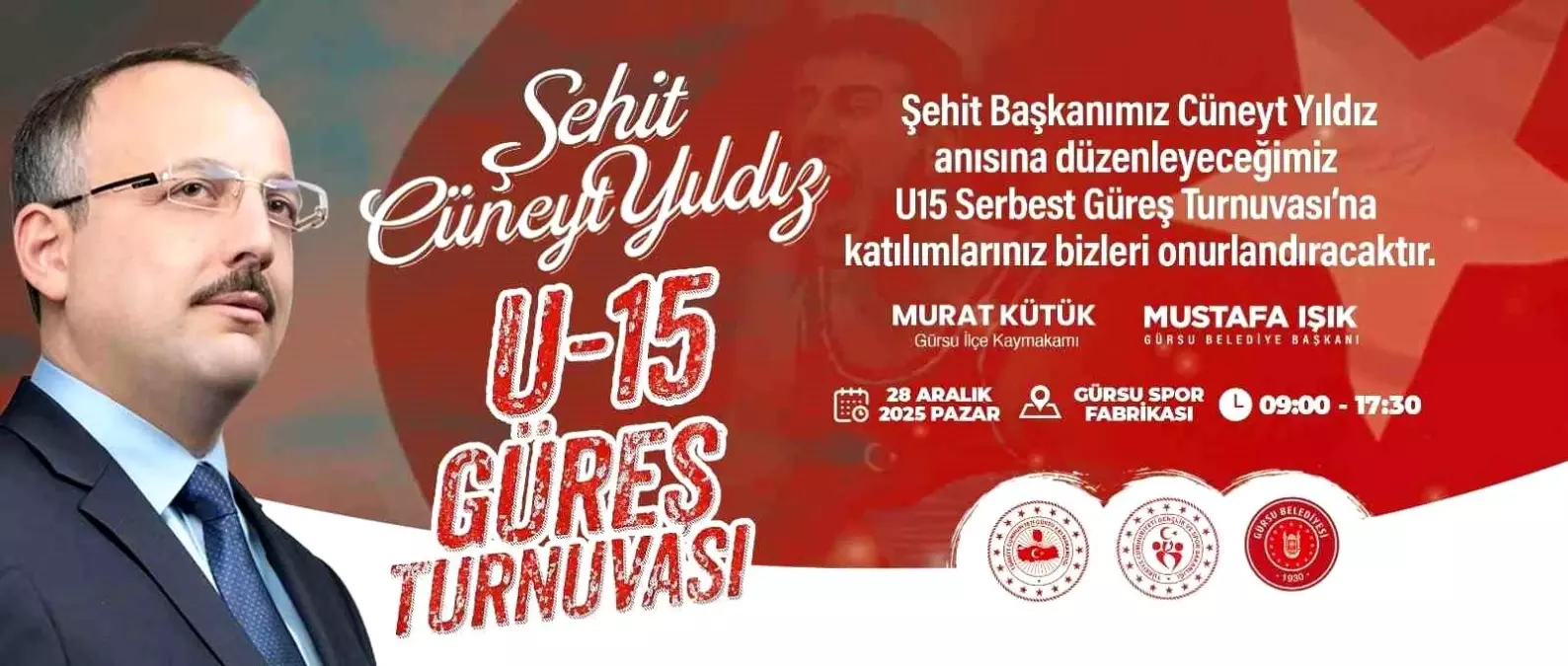 Şehit Cüneyt Yıldız U-15 Güreş Turnuvası Gürsu’da Başladı