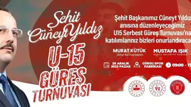 Şehit Cüneyt Yıldız U-15 Güreş Turnuvası Gürsu’da Başladı