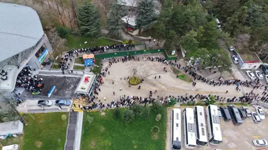 Uludağ teleferik kabini içinde manzara