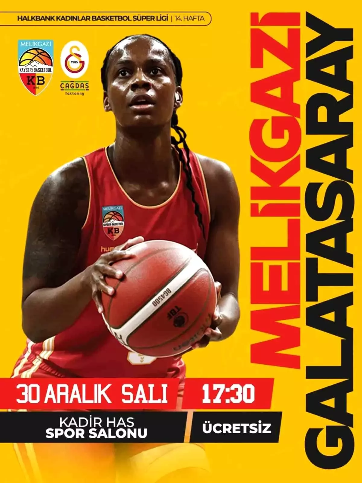 Melikgazi Kayseri Basketbol, Galatasaray'ı Kadir Has Spor Salonu'nda Konuk Ediyor