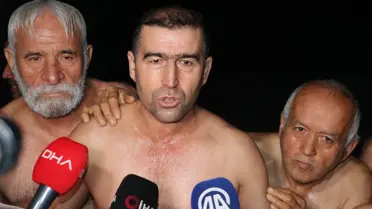 Denizde yeni yıl kutlaması