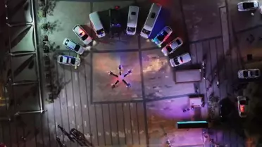 Aydın’da Polis Araçlarıyla Gökyüzüne Ay‑Yıldız Çizildi