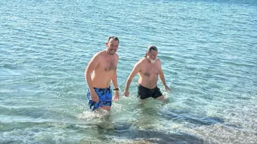 Yeni Yılın İlk Günü Bodrum ve Milas'ta Soğuk Sulara Daldı