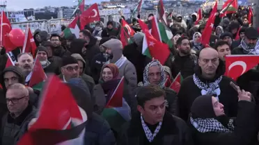 Drone ile çekilmiş yürüyüş anı