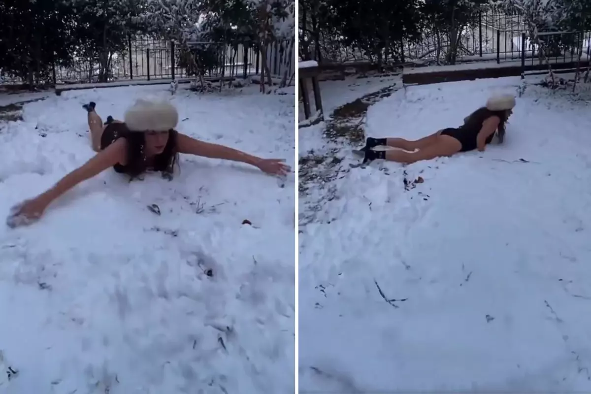 Zeynep Özyağcılar’ın Karlarla Dolu Yeni Yıl Kutlaması Sosyal Medyada Gündem Oldu