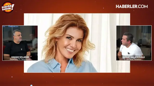 Gülben Ergen ve program sunucusu