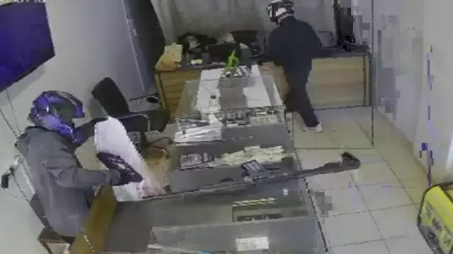 Soygun anındaki güvenlik kamerası görüntüsü