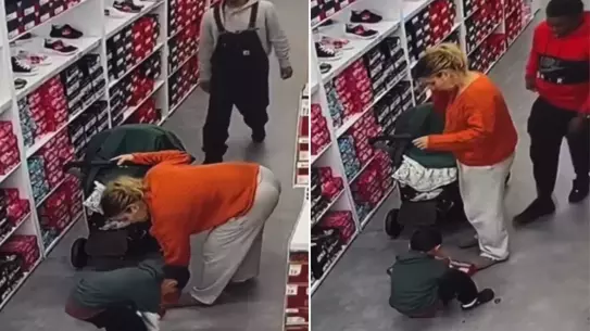 Alışverişte Kadın ve Çocuğuna Yönelik Taciz Anı Güvenlik Kamerasında Görüldü