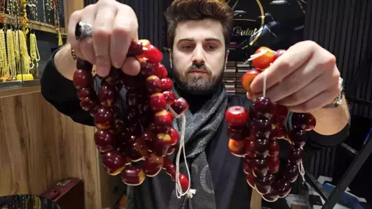 Osmanlı dönemine ait kehribar parçaları