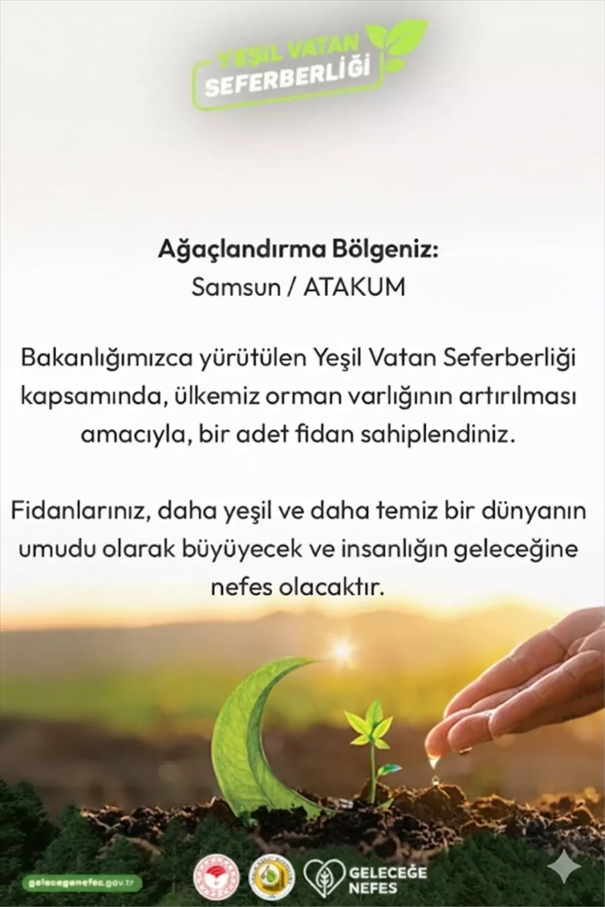 Samsun Emniyetinden Gazetecilere Özel Fidan Bağışı ve Tebrik Kartı