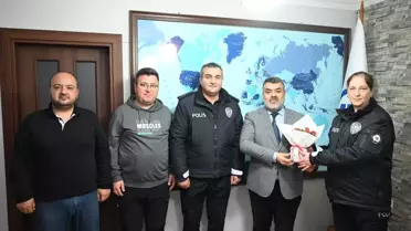 AA Edirne yetkilileri ve Emniyet çalışanları birlikte