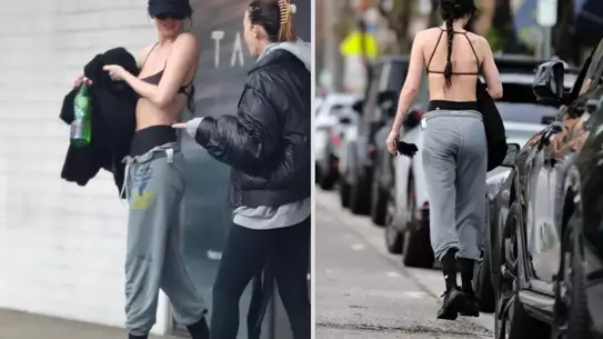 Dakota Johnson'ın spor salonu stil fotoğrafı