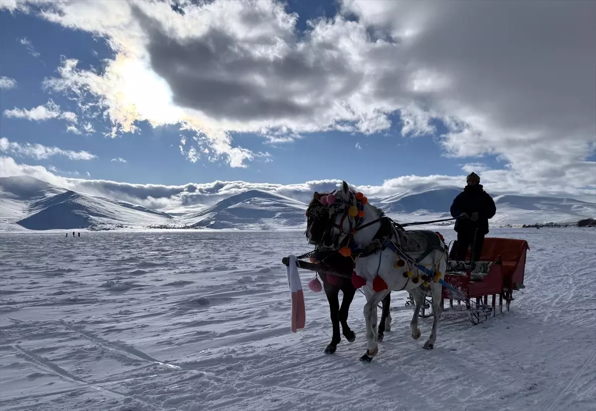Çıldır Gölü'nde Kış Coşkusu: Atlı Kızak ve Kar Motoru Keyfi
