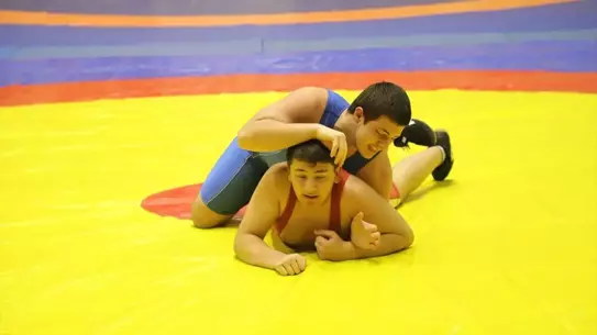 Karabük güreş müsabakalarından bir an