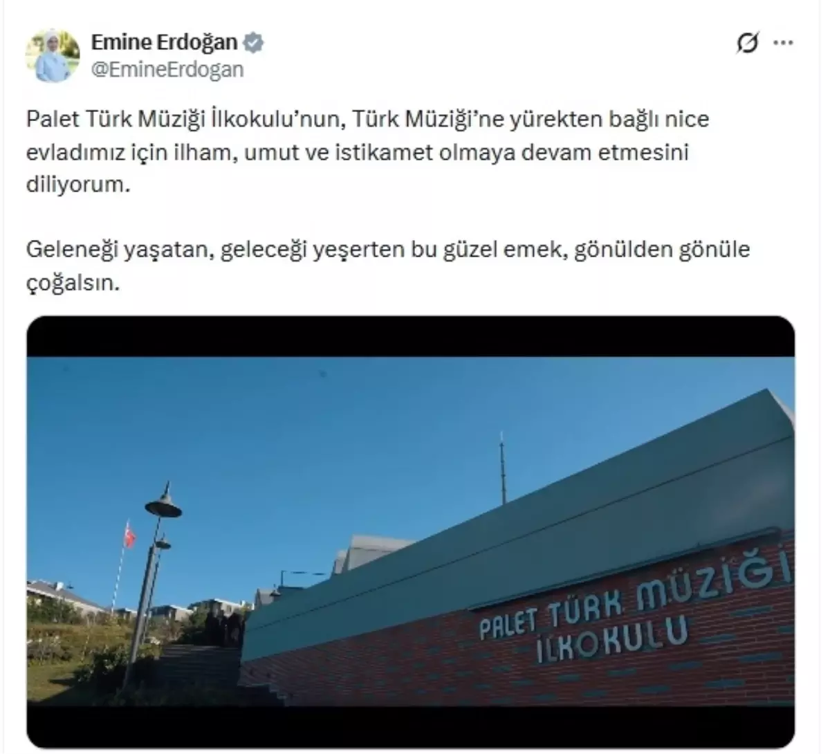 Emine Erdoğan, Palet Türk Müziği İlkokulu'nu Ziyaret Etti: Sanat ve Eğitim Vurgusu