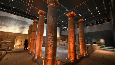 Zeugma Mozaik Müzesi içinde sergilenen mozaik