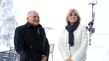 Erciyes Kayak Merkezi'nde Başkan Büyükkılıç ve Tansu Çiller