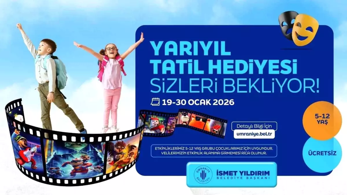 Ümraniye Belediyesi'nden Çocuklara Yarıyıl Tatili İçin Sanatsal Sürpriz