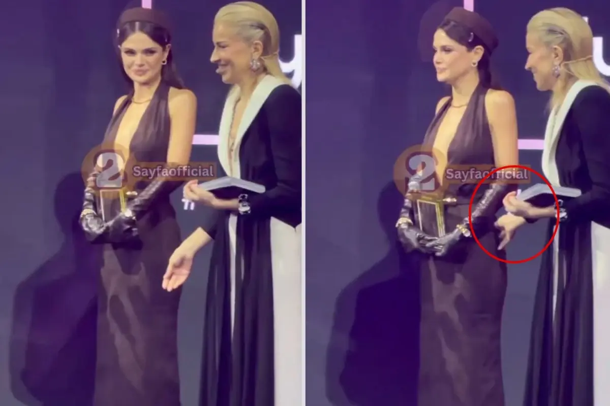 Burcu Esmersoy ve Sinem Ünsal ödül töreninde