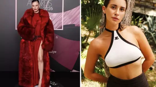 Serenay Sarıkaya kırmızı halı kombini