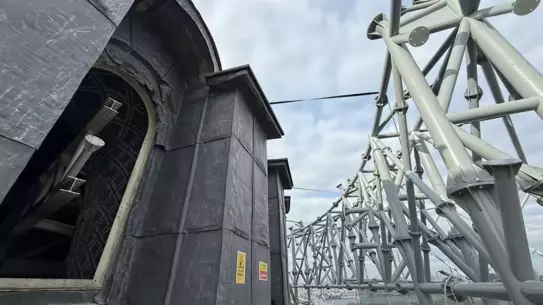 Ayasofya Restorasyonunda Kubbe Pencereleri ve Çelik Kiriş Montajı Başladı