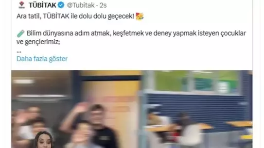 TÜBİTAK Ara Tatilde Öğrenciler İçin Bilim Akademisi Başlıyor
