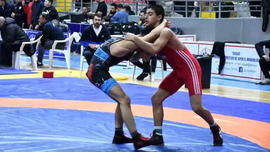 U17 Güreş Grup Müsabakaları final anı