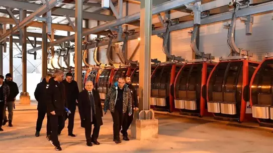 Erciyes Kayak Merkezi'nde teknik denetim yapan Kayseri Büyükşehir Belediye Başkanı