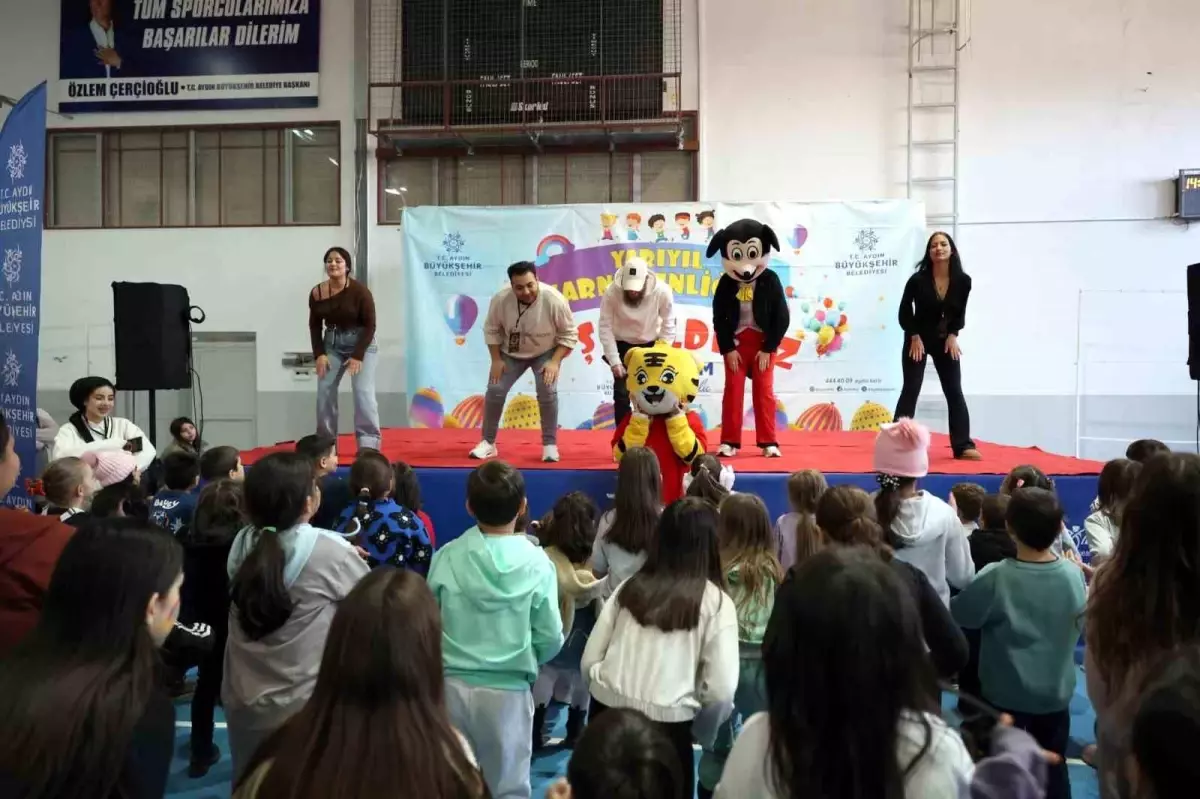Nazilli'de Yarıyıl Karne Şenliği Çocukları Coşkulu Anlarla Buluşturdu