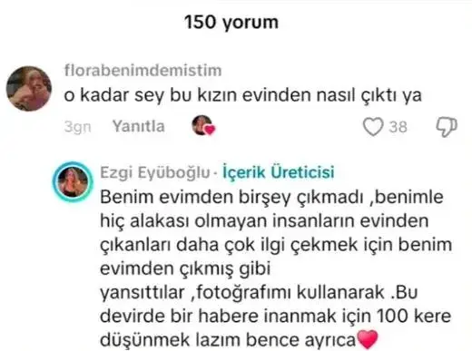 Ezgi Eyüboğlu ile ilgili sosyal medya paylaşımları