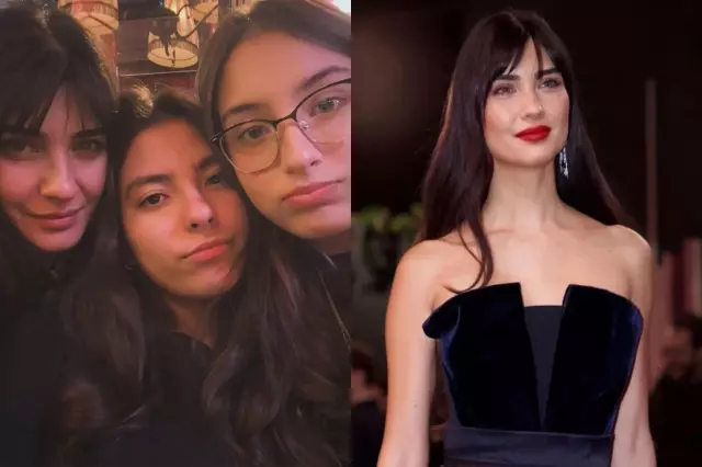 Onur Saylak ve ikiz kızları birlikte