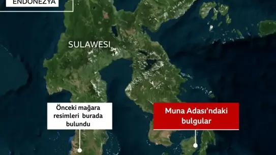 Kırmızı pigmentle işlenmiş tarih öncesi el resmi