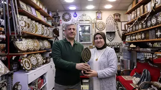 Mehmet Bülent Fıstıkçı’nın sedef kakma çalışması