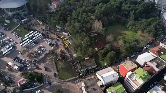 Uludağ teleferik istasyonu manzarası