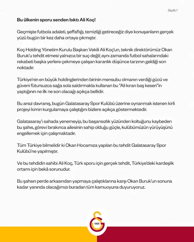 Galatasaray açıklama ek görsel 1