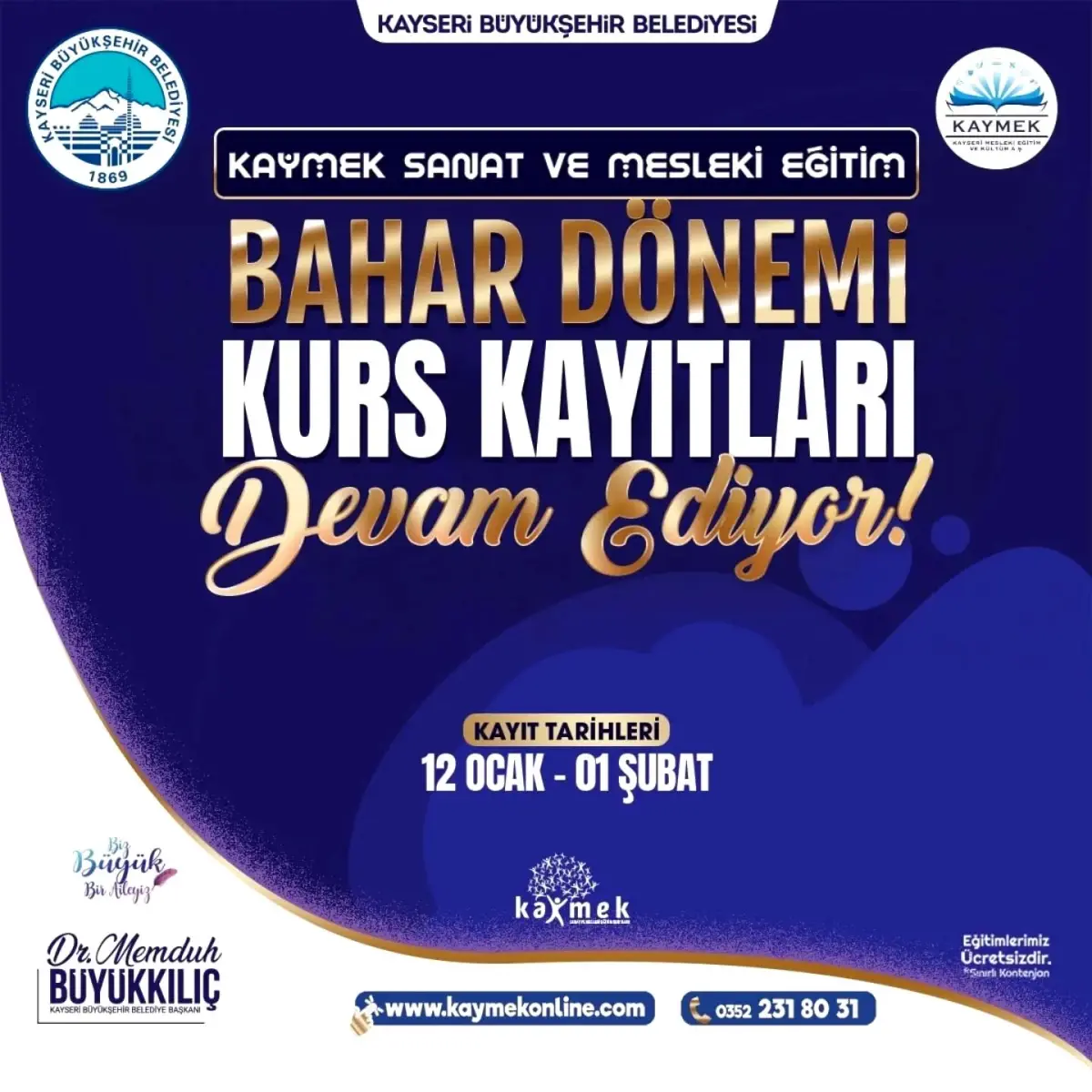 KAYMEK Bahar Dönemi Sanat ve Mesleki Eğitim Kursları Başladı