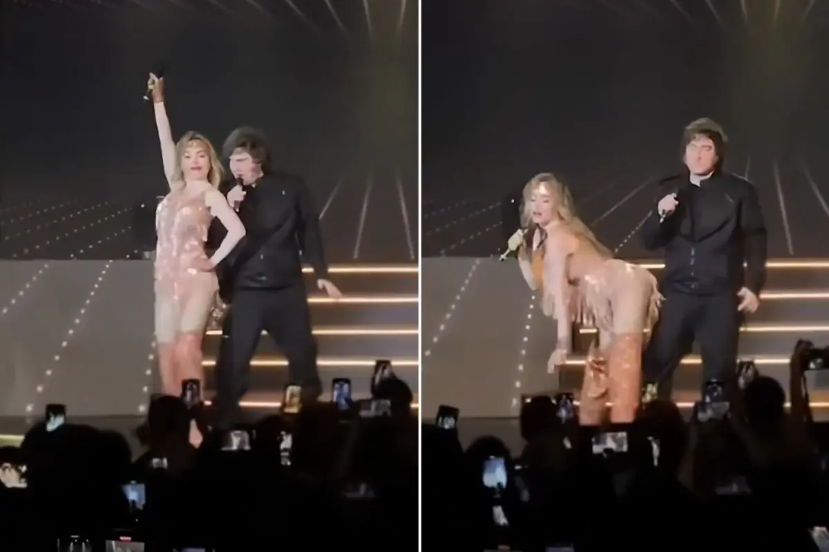 Javier Milei sahnede performans sergiliyor