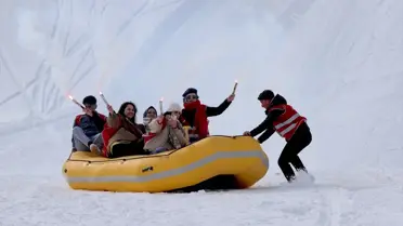 Avrupa Kış Sporları Haftası kapsamında Mergabütan Kayak Merkezi'nde yapılan aktiviteler
