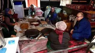 Kıl çadırının fuardaki fotoğrafı