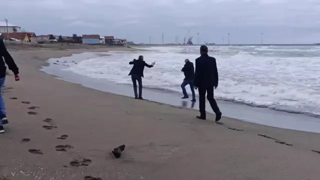 Sahildeki kalabalık