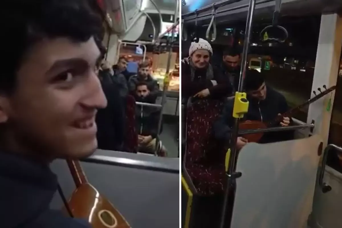 İETT Otobüsünde Sazlı Sürpriz: Yolcular Mini Konser Keyfi Yaşadı