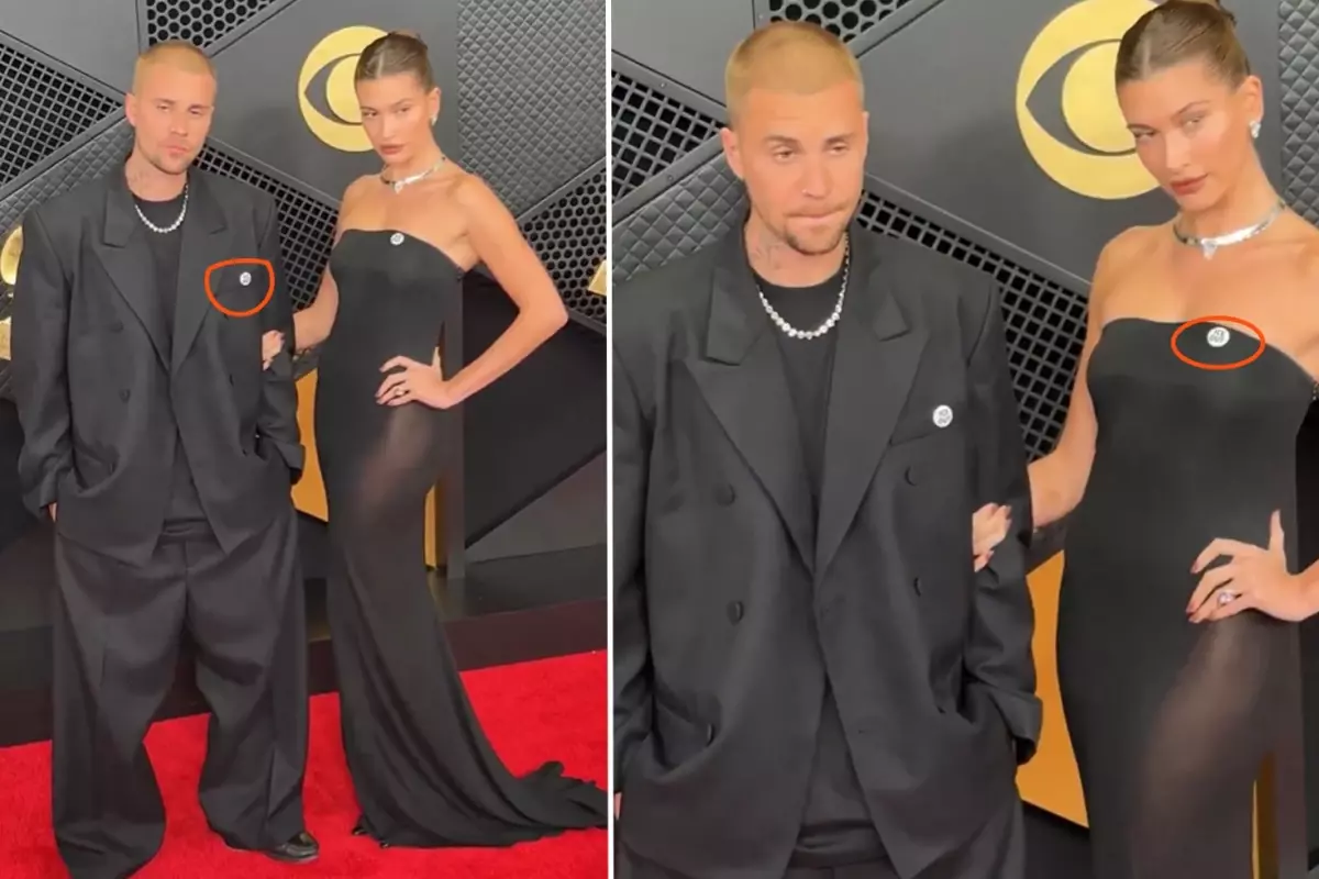 Justin ve Hailey Bieber Grammy'de ICE OUT Rozetiyle Siyaseti Sahneye Taşıdı