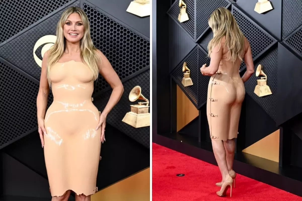 Heidi Klum, Grammy 2026'da Çıplak Illüzyonlu Elbisesiyle Göz Kamaştırdı