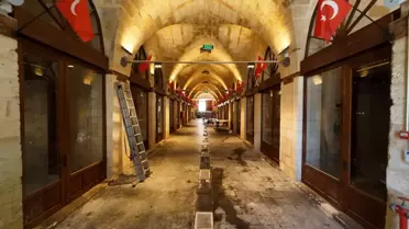 Restorasyon yapılan vakıf eserlerinden birinin detay fotoğrafı