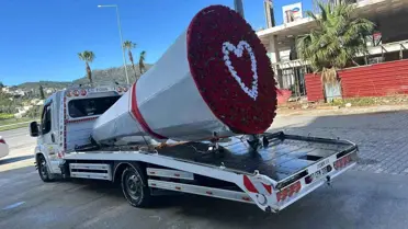 Gazipaşa’da 777 Balonla Hazırlanan Romantik Sevgililer Günü Sürprizi