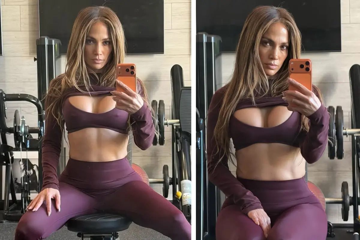 Jennifer Lopez spor kıyafetiyle