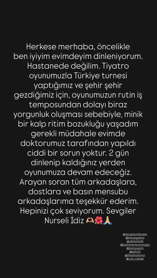 Nurseli İdiz doktor kontrolü